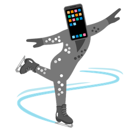 Mobile phone and Ice skate