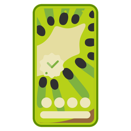 Mobile phone and Kiwi fruit