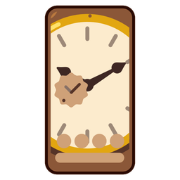 Mobile phone and Mantelpiece clock