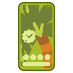 Mobile phone and Palm tree