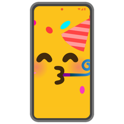 Mobile phone and Partying face