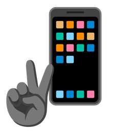 Mobile phone and Peace symbol