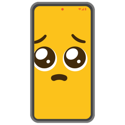 Mobile phone and Pleading face