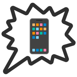 Mobile phone and Right anger bubble