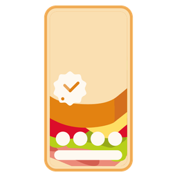 Mobile phone and Sandwich