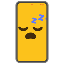 Mobile phone and Sleeping face