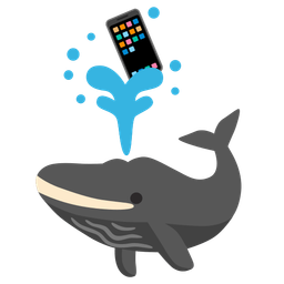 Mobile phone and Spouting whale