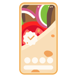 Mobile phone and Stuffed flatbread