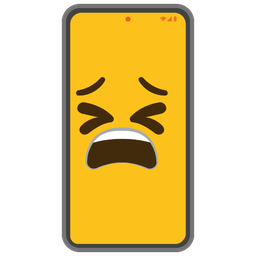Mobile phone and Tired face