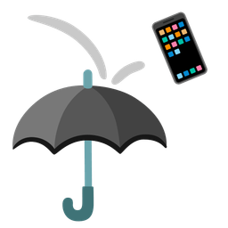 Mobile phone and Umbrella