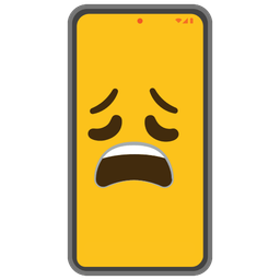 Mobile phone and Weary face
