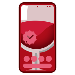 Mobile phone and Wine glass