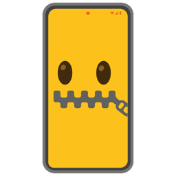 Mobile phone and Zipper-mouth face