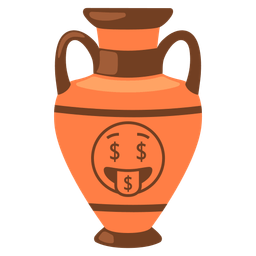 money-mouth face and amphora