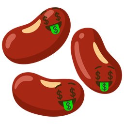 money-mouth face and beans