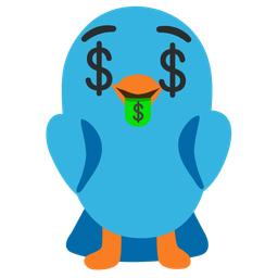 money-mouth face and bird