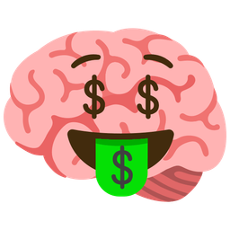 money-mouth face and brain