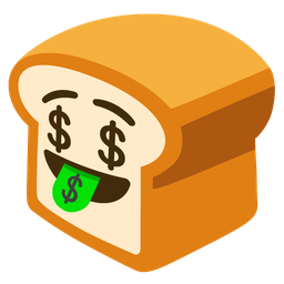 money-mouth face and bread