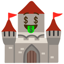 money-mouth face and castle