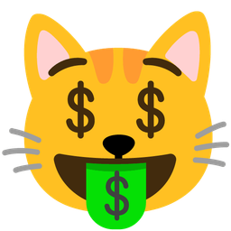 money-mouth face and cat face