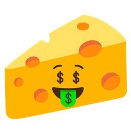 money-mouth face and cheese wedge