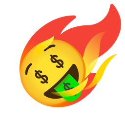 money-mouth face and comet