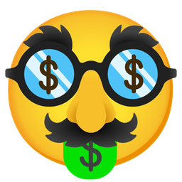 money-mouth face and disguised face