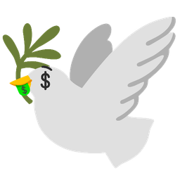 money-mouth face and dove