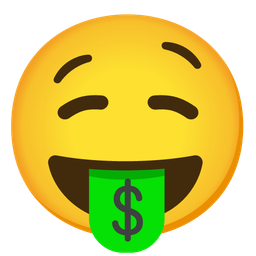 money-mouth face and drooling face