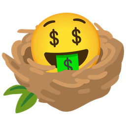 money-mouth face and empty nest