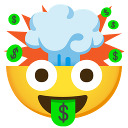 money-mouth face and exploding head