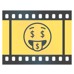 money-mouth face and film frames