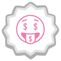 money-mouth face and fish cake with swirl