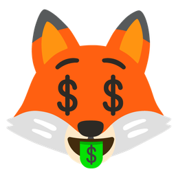 money-mouth face and fox