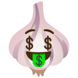 money-mouth face and garlic