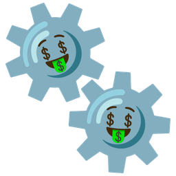 money-mouth face and gear