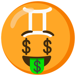 money-mouth face and Gemini