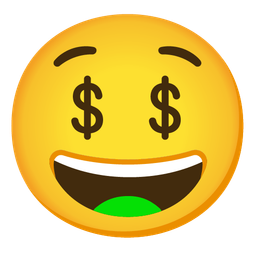 Money-mouth face and Grinning face