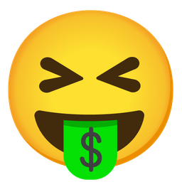 Money-mouth face and Grinning squinting face