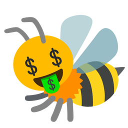 money-mouth face and honeybee