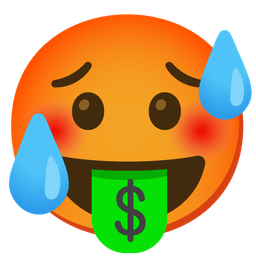 money-mouth face and hot face