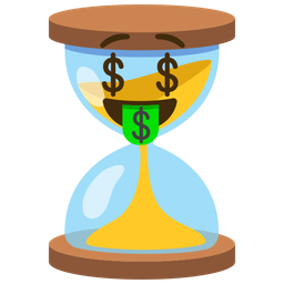 money-mouth face and hourglass not done