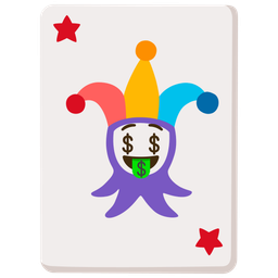 money-mouth face and joker