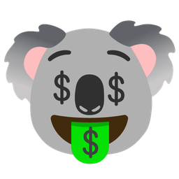 money-mouth face and koala