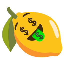 money-mouth face and lemon