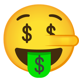 money-mouth face and lying face