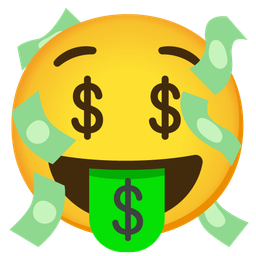 money-mouth face and money-mouth face