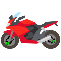 money-mouth face and motorcycle