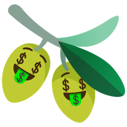 money-mouth face and olive