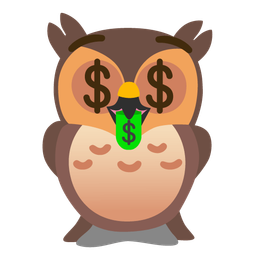 money-mouth face and owl